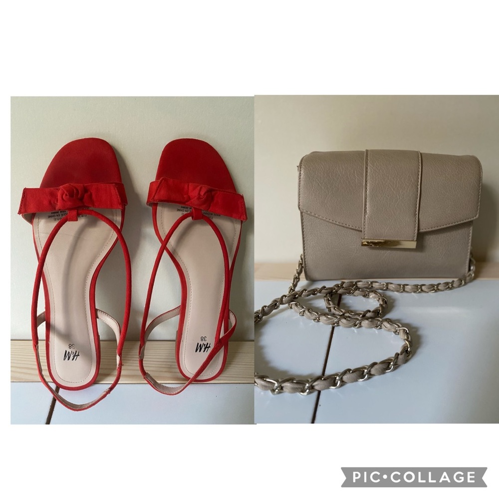 Bundle H&M sandals and F21 bag